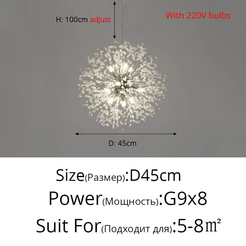 lustre led moderne luciole simple décoration intérieure