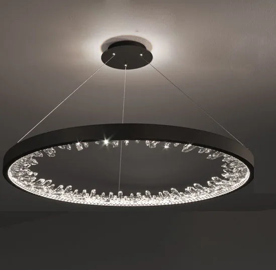 lustre design en cristal lumineux pour décoration moderne intérieure