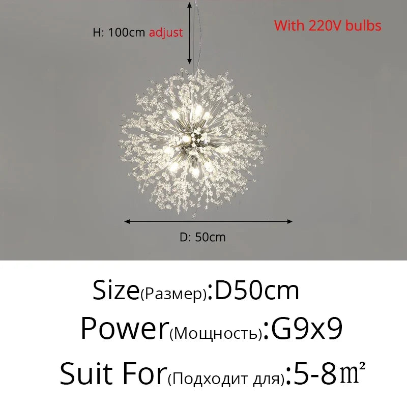lustre led moderne luciole simple décoration intérieure