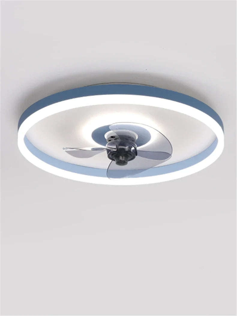 plafonnier moderne à leds avec ventilateur et 3 luminosités
