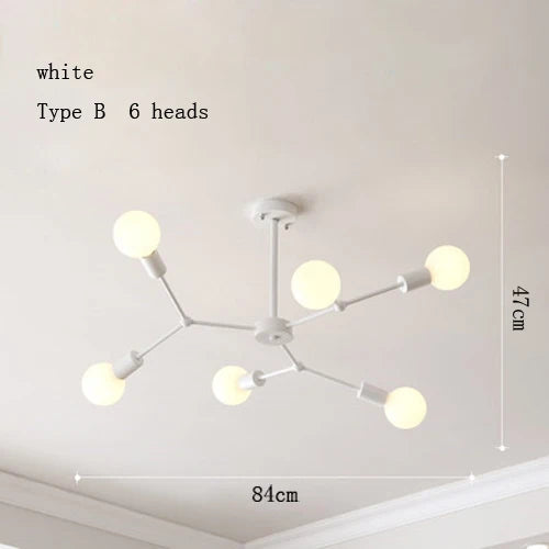 lustre moderne à plusieurs têtes pour intérieur créatif