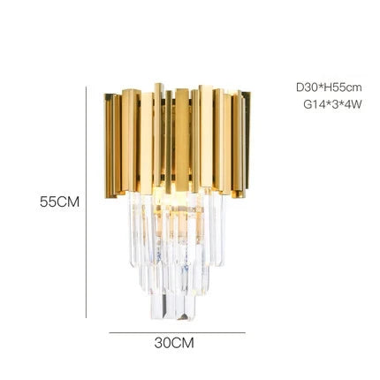 plafonnier moderne en cristal ovale à plusieurs couches