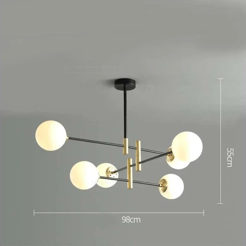 lustre led moderne boule de verre nordique luminaires créatifs