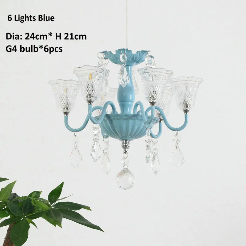 mini suspension créatives avec abat-jour en verre et cristal