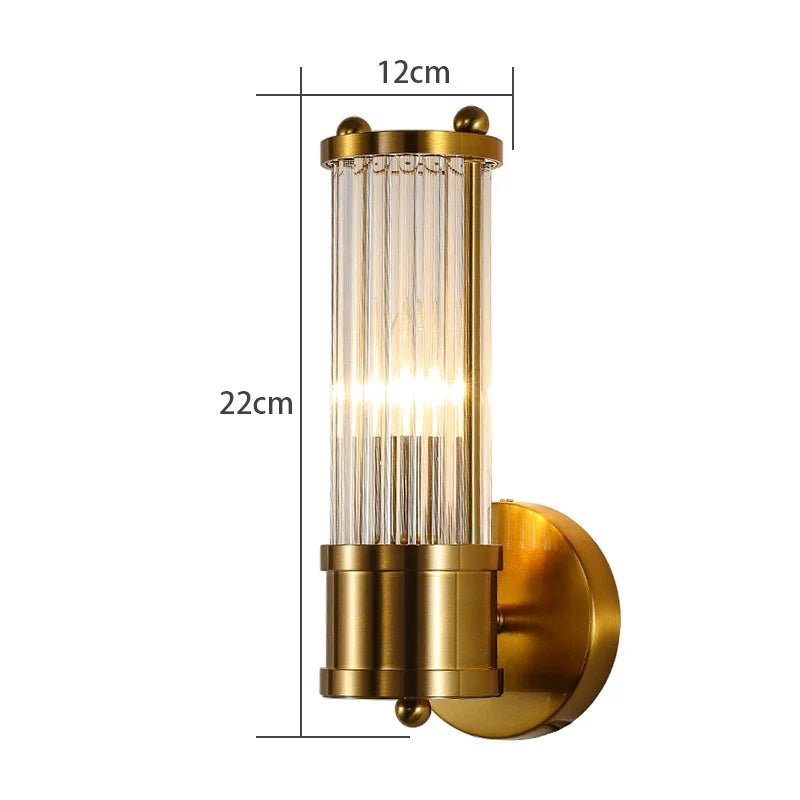 Applique murale Led en cristal post-moderne