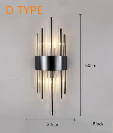 applique murale en cristal pour décor créatif rétro et moderne