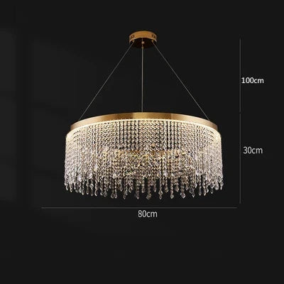 lustre en cristal postmoderne pour décoration intérieure élégante