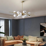 lustre led moderne en verre boule nordique pour bar café