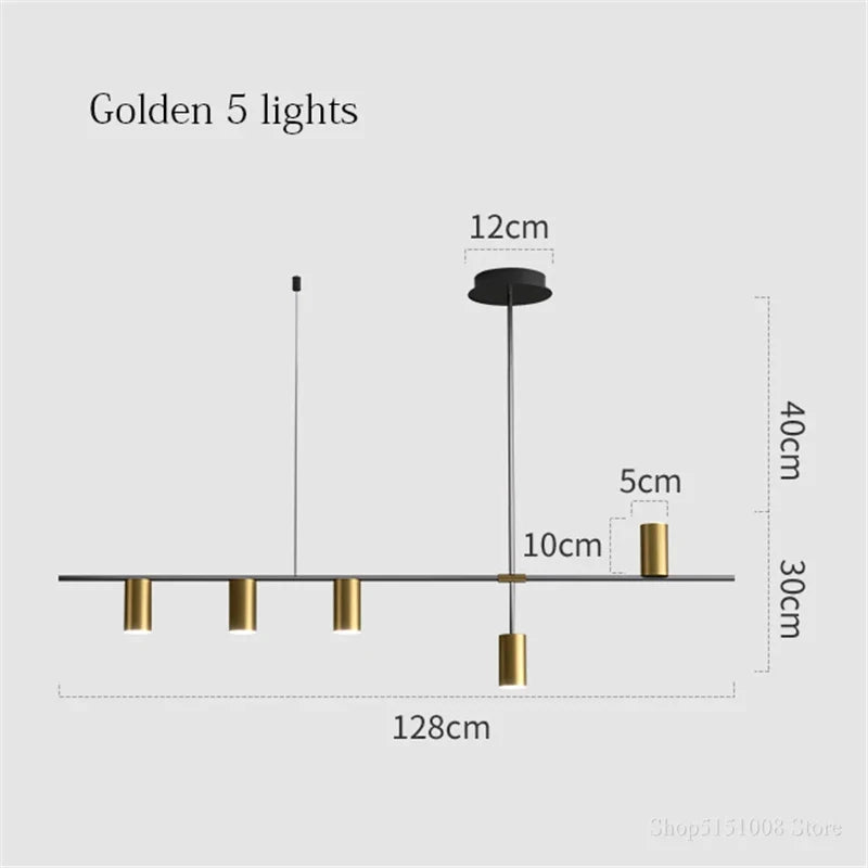 lustre simple led moderne pour café restaurant