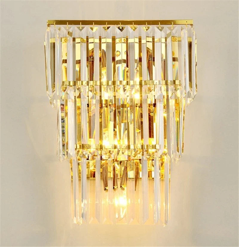 applique murale moderne led en cristal design élégant pour intérieur