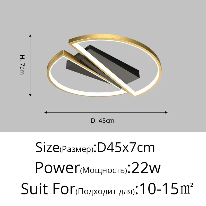 plafonnier led en aluminium éclairage décoratif pour intérieur