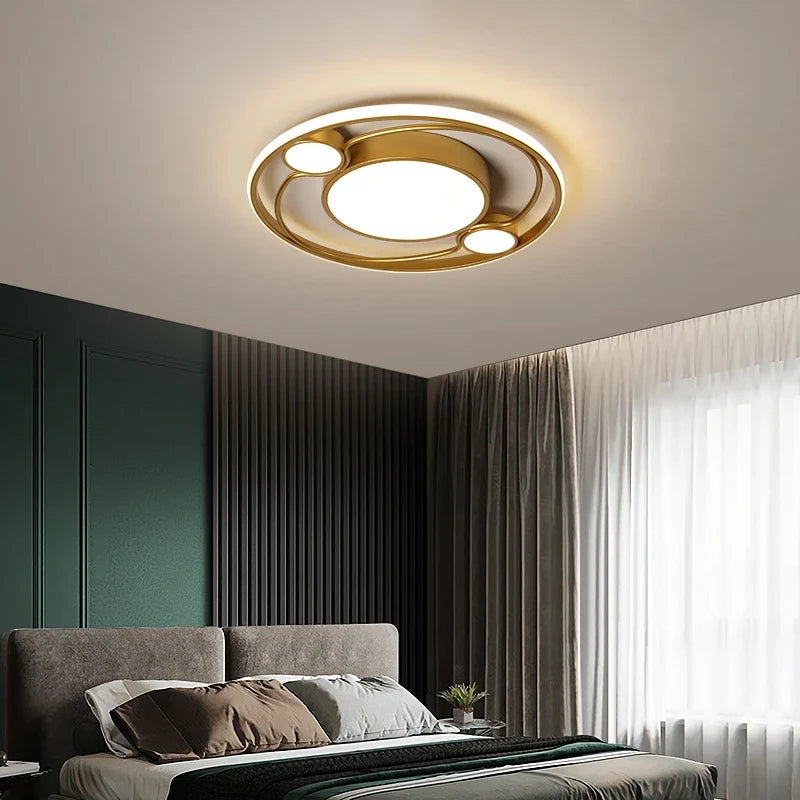 plafonnier rond or led avec télécommande pour toutes les pièces