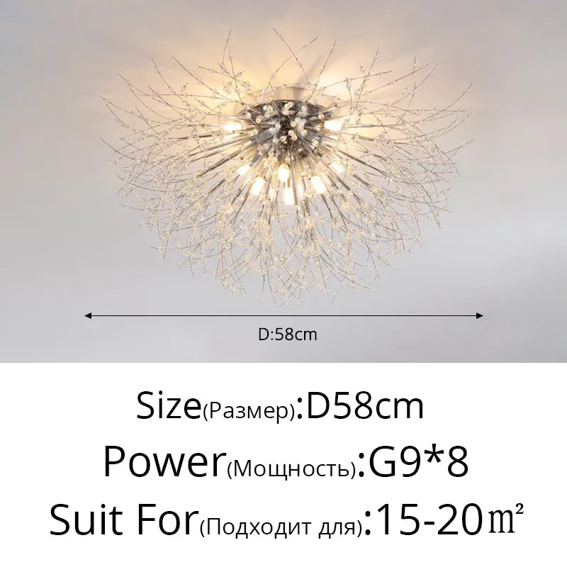 lustre led moderne luciole simple décoration intérieure