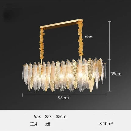 lustre led art déco en fer et verre design élégant pour éclairage moderne