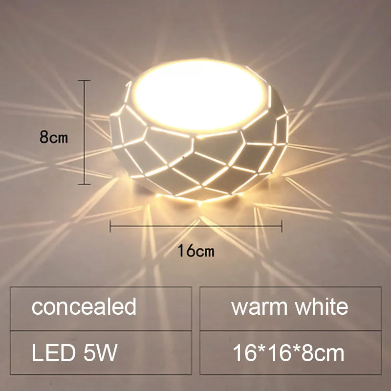 Plafonnier LED moderne simplicité 5W 12W