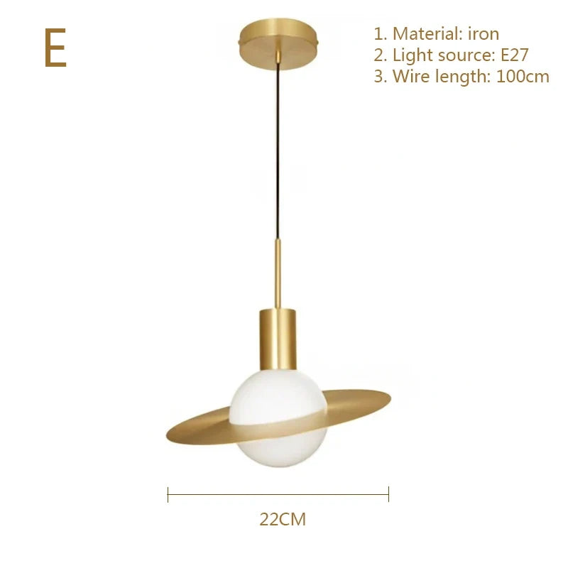Nordique E27 led lumières or lustres modernes pour chambre cuisine salon loft lampe suspendue étude décoration de la maison luminaire