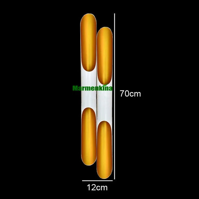 Nouvelle réplique ravissante applique murale Coltrane LED aile de tuyau en aluminium 2 lumières noir doré E27 applique murale