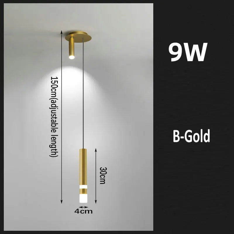 suspension led au design moderne avec long câble