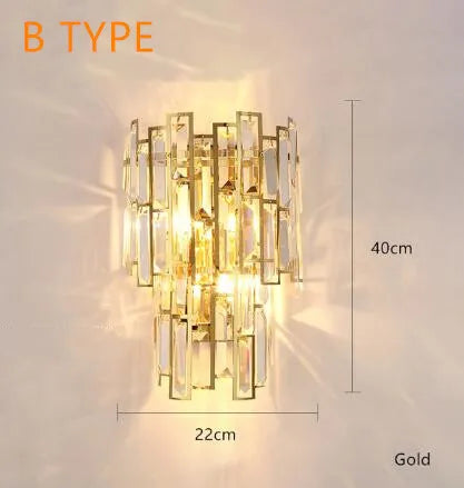 applique murale en cristal pour décor créatif rétro et moderne