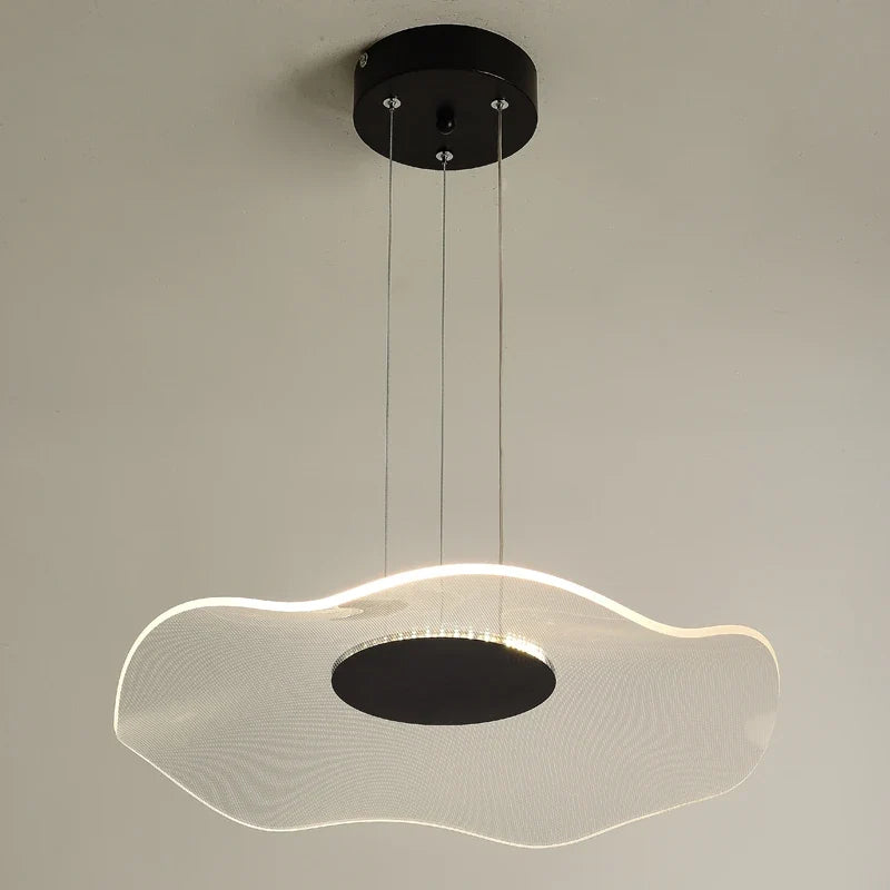 lampe led simple moderne lustre nordique feuille de lotus gradation