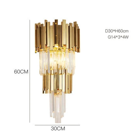 plafonnier moderne en cristal ovale à plusieurs couches