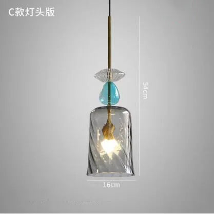 suspension en verre moderne pour décoration intérieure élégante