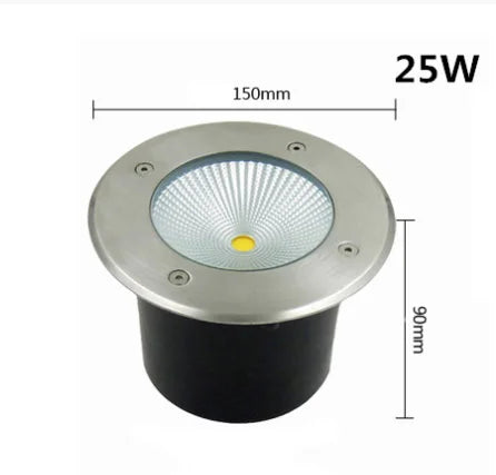 LED lumière souterraine 5W 10W 15W 20W 30W extérieur IP67 étanche sol jardin chemin sol enterré cour Spot paysage 220v Dc12v
