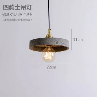 suspension industrielle en ciment pour table et bar