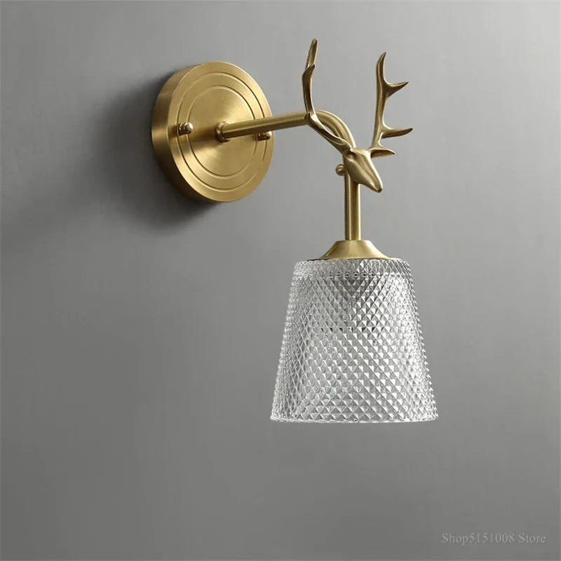 applique murale moderne en verre nordique avec led intégré