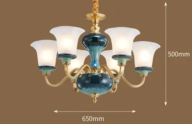 lustre en céramique et cuivre pour une ambiance moderne et simple