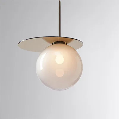 Design UFO Suspension Lumière Ronde Fer Danemark Boule De Verre Coloré LED Suspension Luminaire Maison Cuisine Suspension