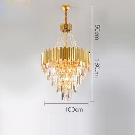 lampe LED post-moderne en acier inoxydable cristal marbre doré