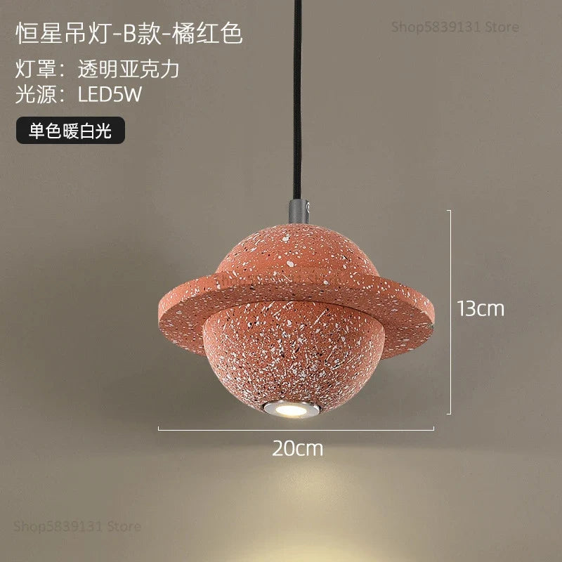 suspension modernes en ciment led pour restaurant barre lumineuse