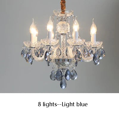 lustre en cristal doré pour décoration intérieure élégante