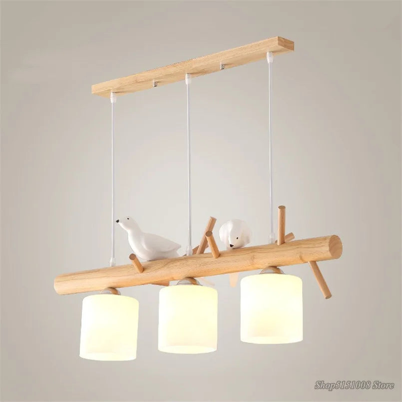 suspension en bois style nordique et japonais