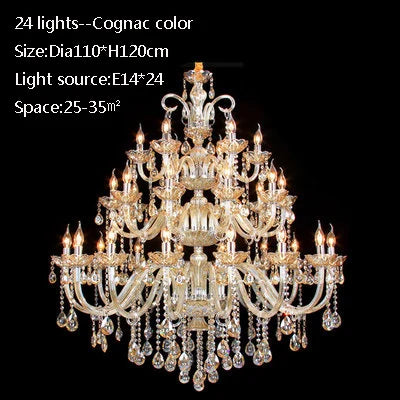 lustre moderne en chrome en cristal pour éclairage de luxe