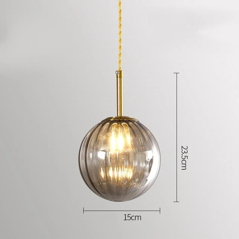 suspension LED en verre design moderne simpliste