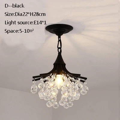 plafonnier led en cristal doré pour décoration moderne