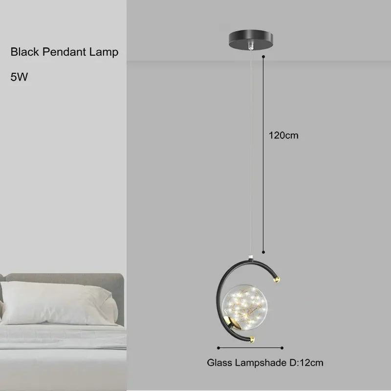 suspension boule de verre nordique pour luminaires gypsophile