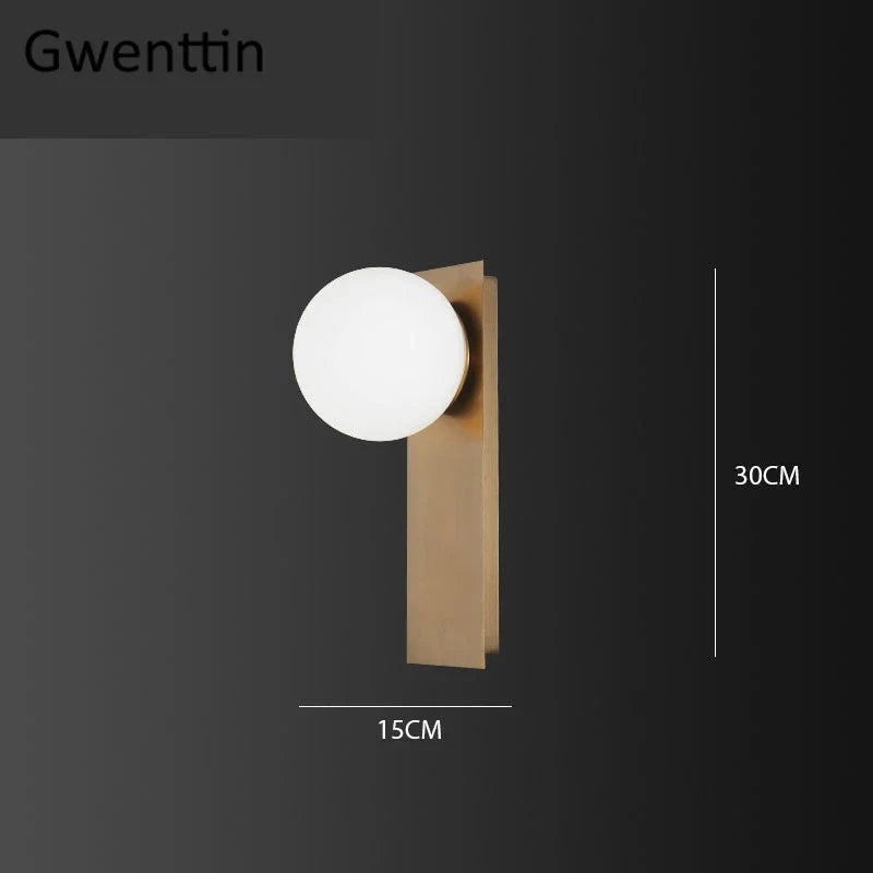 applique murale moderne à led en verre pour décoration intérieure