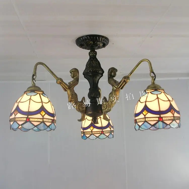 lustre méditerranéen tiffany sirène pour intérieur créatif