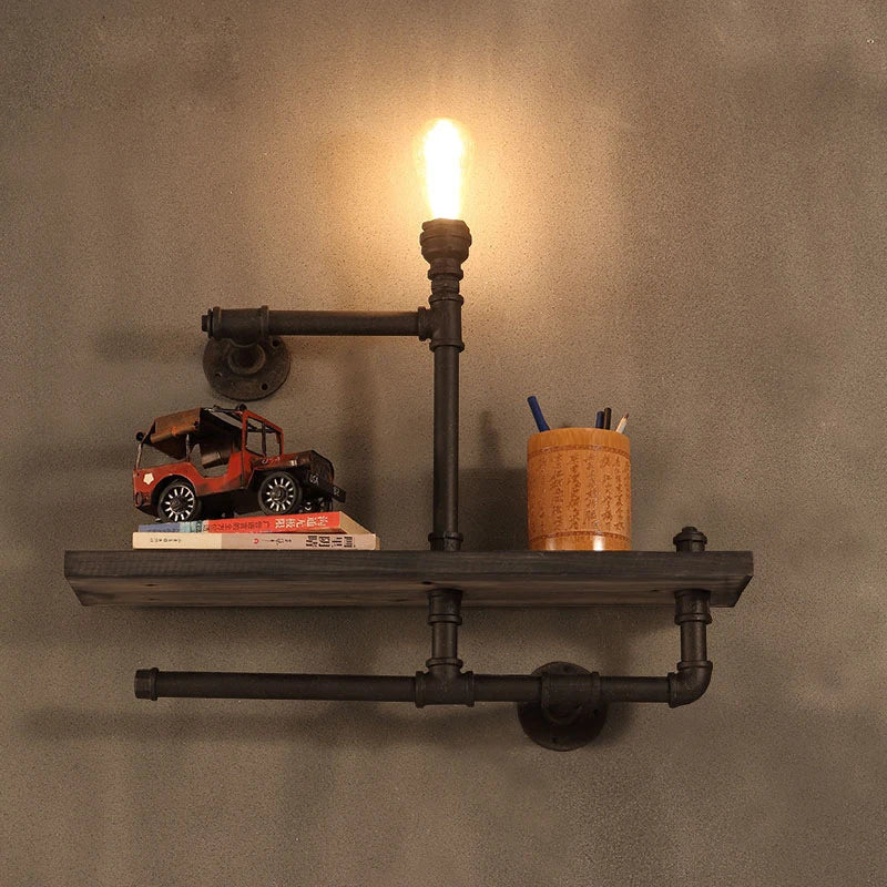 applique murale industrielle vintage en tuyau d'eau style loft