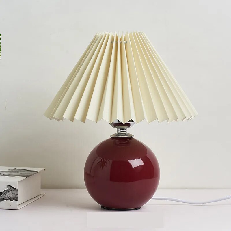 Lampe de table plissée coréenne