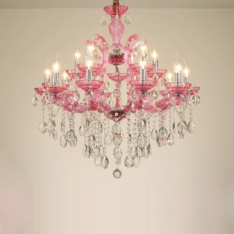 lustre moderne en fer et cristal de verre art déco éclairage suspendu