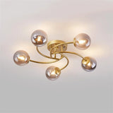 plafonnier nordique simple en verre avec led moderne