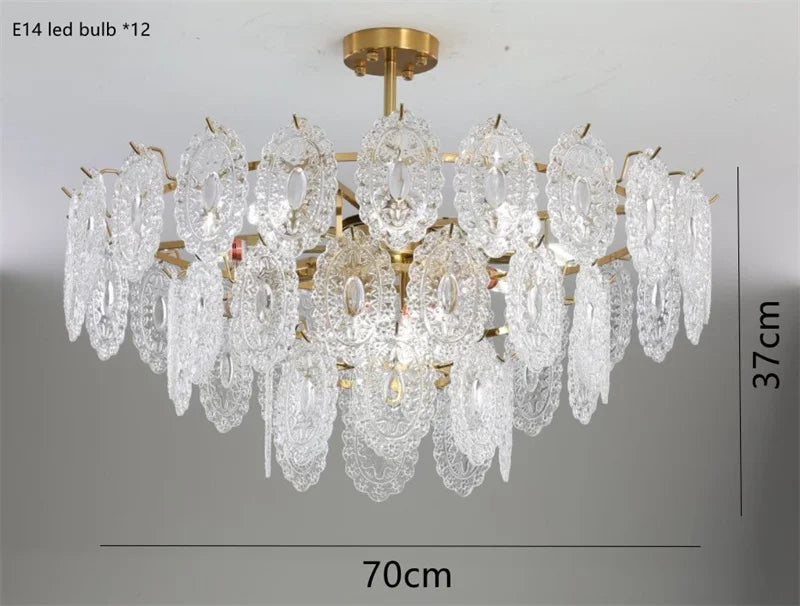 lustre en cristal moderne design luxe pour une ambiance élégante