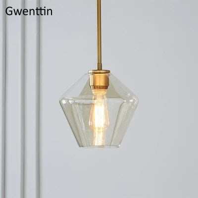 suspension moderne en verre pour décoration intérieure élégante