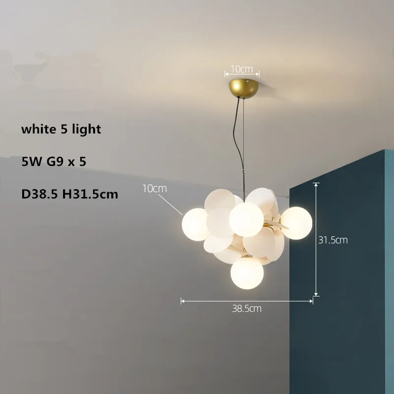 lustre led globe en verre acrylique coloré pour enfants