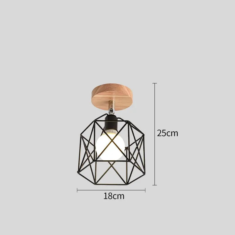 plafonnier led nordique moderne simple en fer triangle