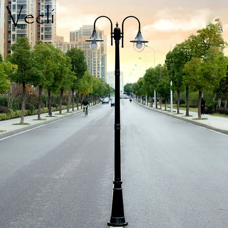 lampe de jardin style européen double tête étanche extérieure
